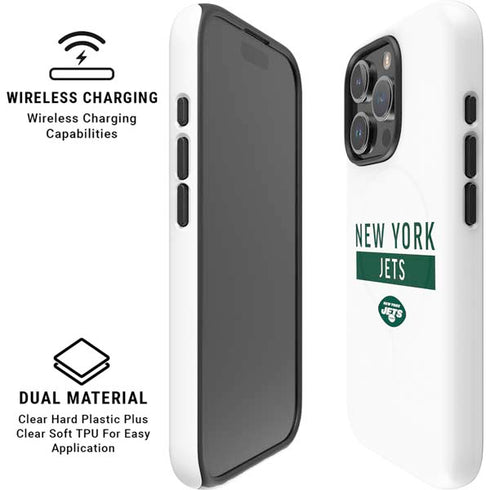 NFL New York Jets White Performance Series iPhone 16 Pro Magsafe Impact Case